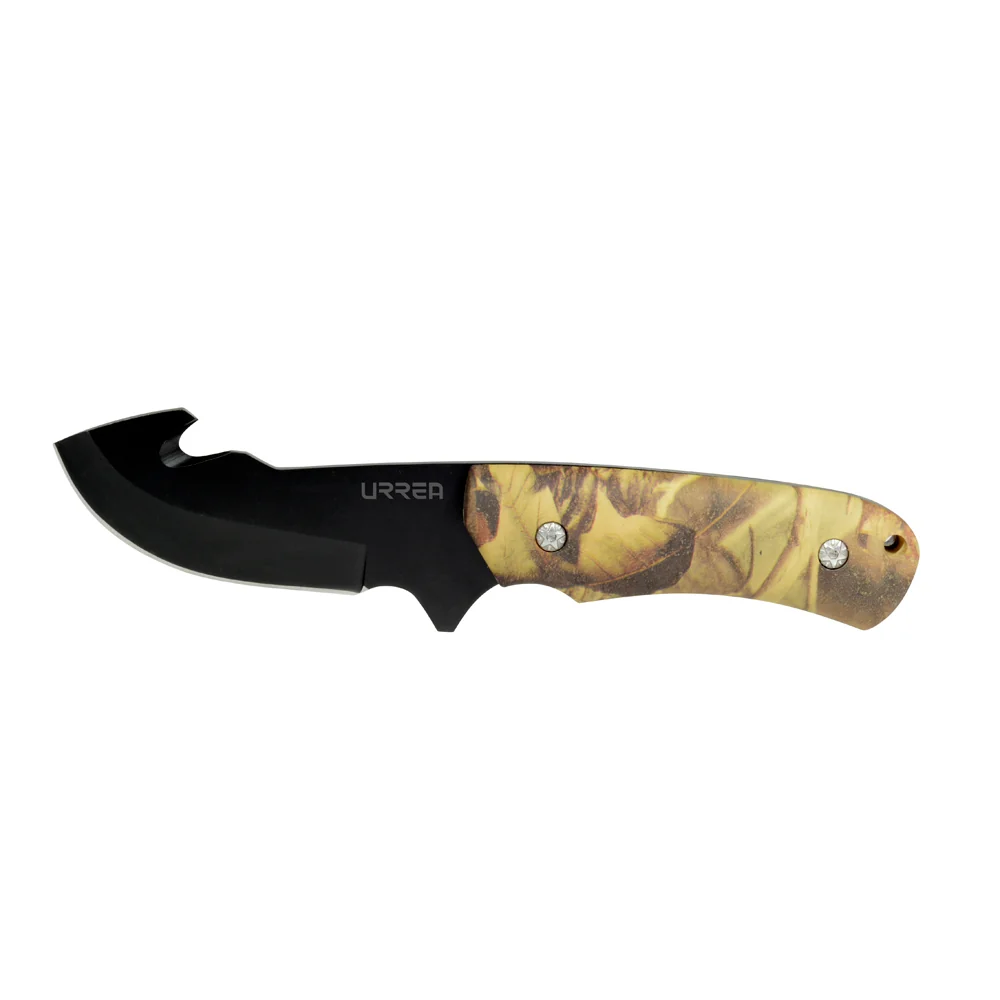 Cuchillo de acero inoxidable con mango de plástico de 8-5/16", para campamento Urrea