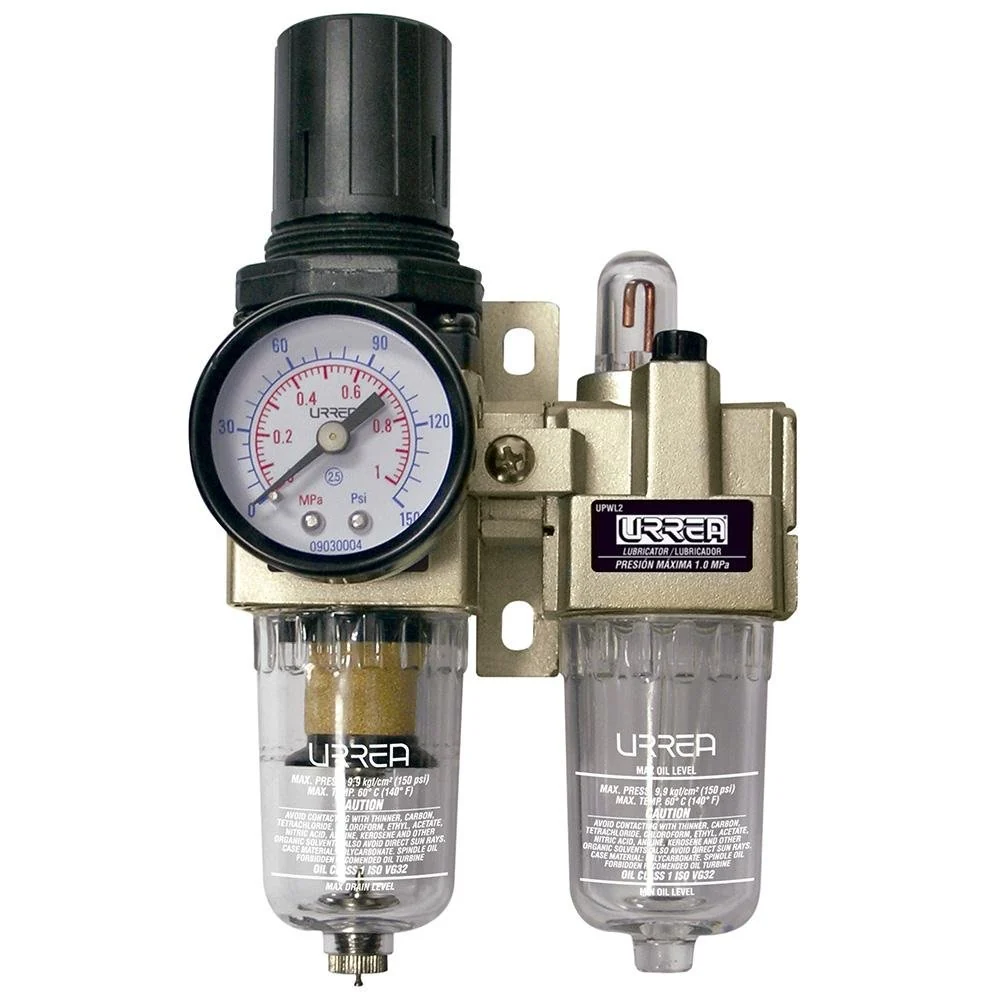 Filtro Regulador Y Lubricador De Aire 1/4" NPT Urrea.