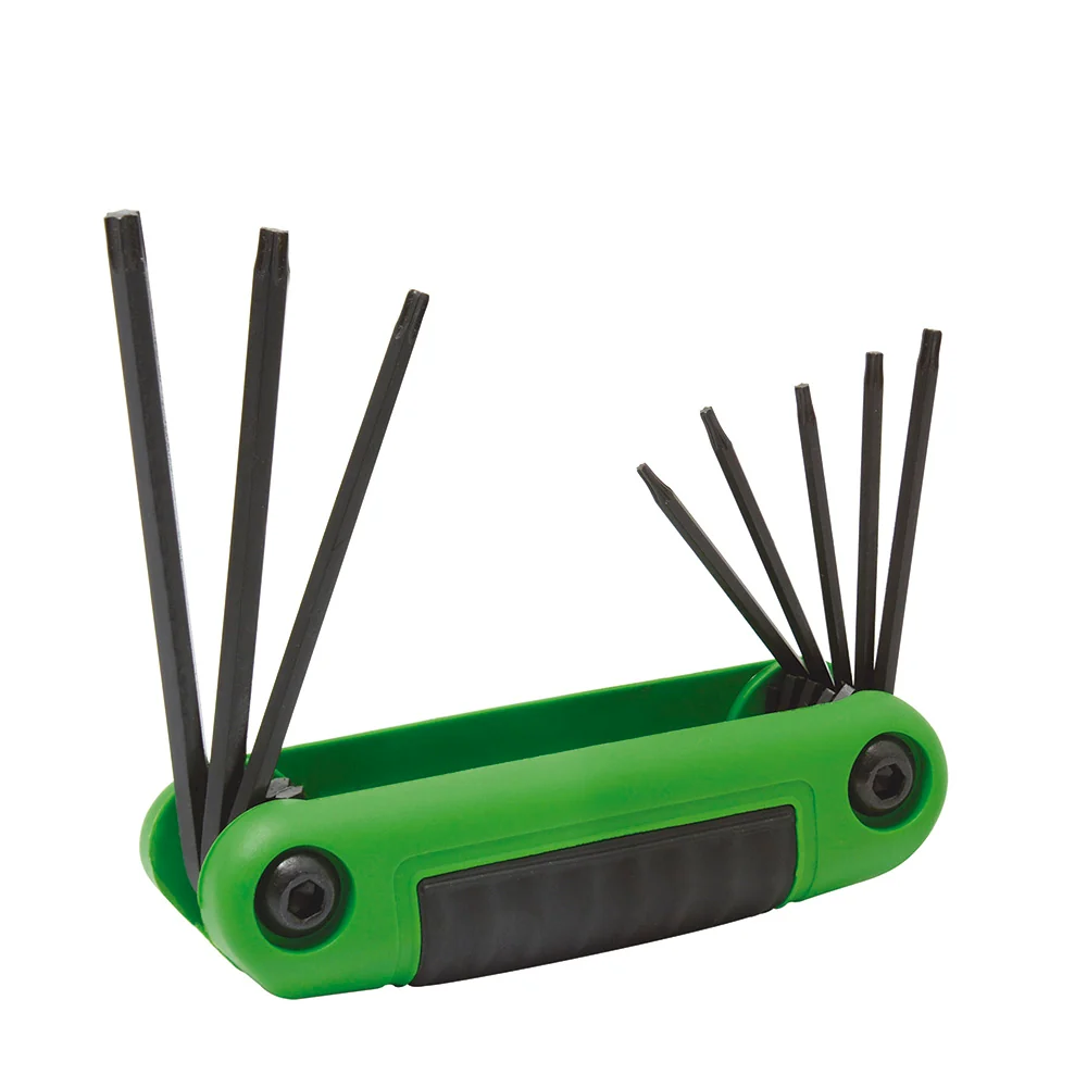 Juego de llaves hexagonales tipo navaja torx T6 T25 estuche bimaterial, 8 pz Urrea