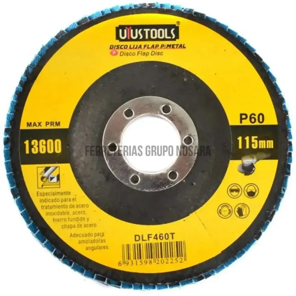 UYUSTOOLS DISCO FLAP 4-1/2 #60 DLF460T