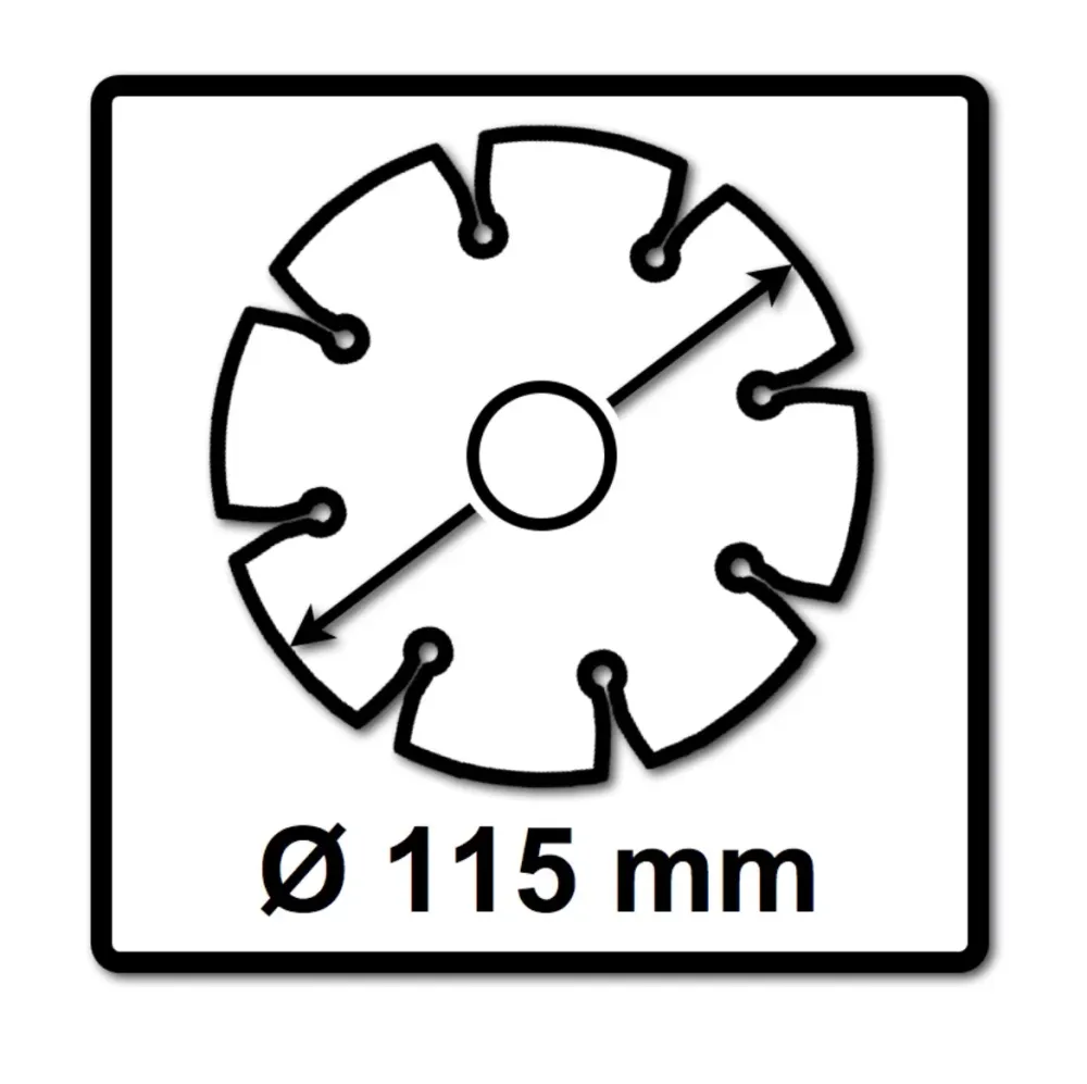 Juego de discos de corte diamantados WellCut 115x22,2mm con 2x Special (334 - 115 / 22) + 2x Universal turbo (888 - 115 / 22)
