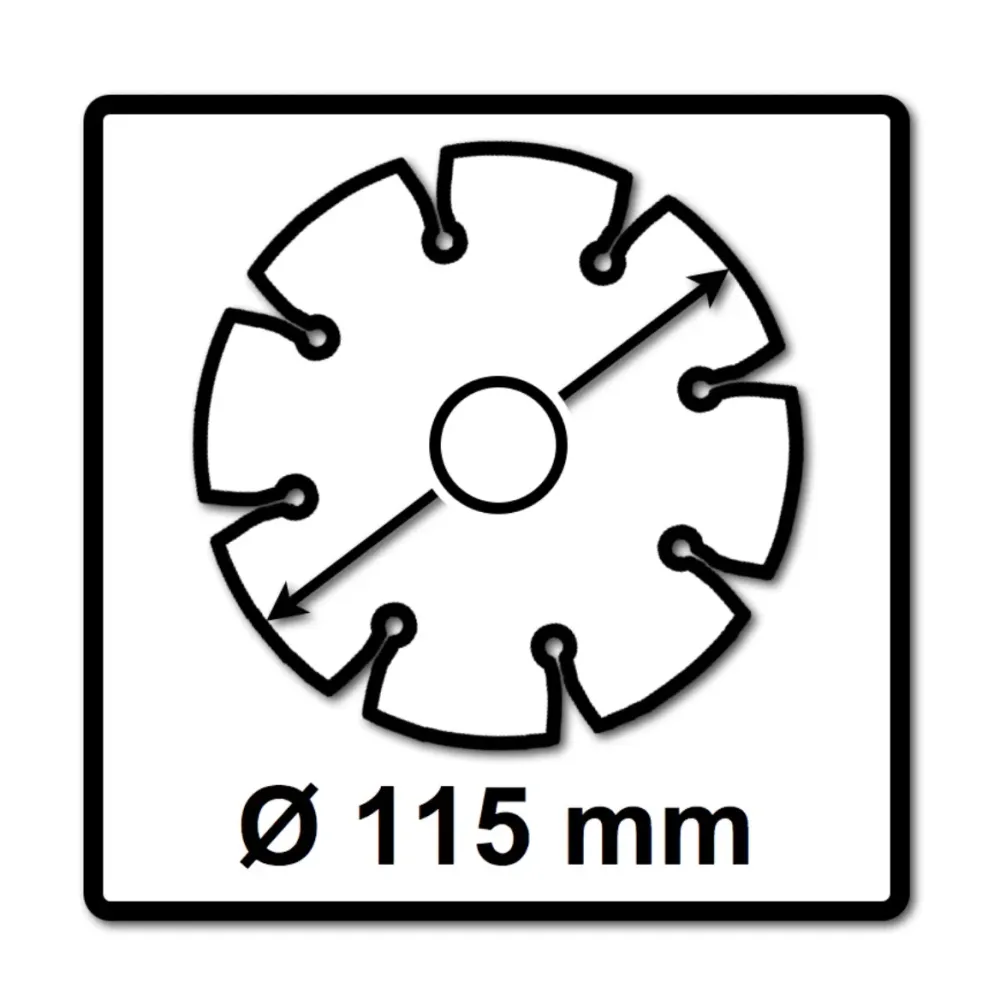 Juego de discos de corte diamantados WellCut 115x22,2mm con Special (334 - 115 / 22) + Universal turbo (888 - 115 / 22)