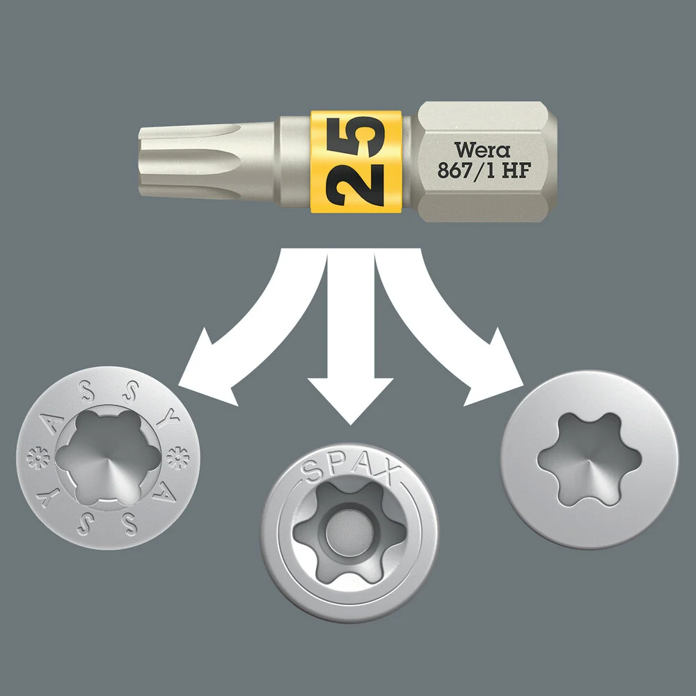 WERA Bit 867 TORX(R) HF 1/4 ″ TX 15 Longitud 25 mm ( 8002899411 )