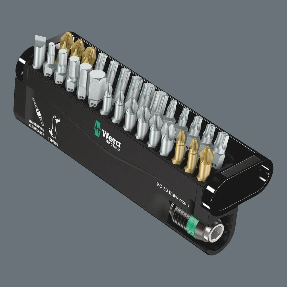 WERA Bit-Check 30 Universal 1 Juego de puntas de 30 piezas ( 4000829640 )