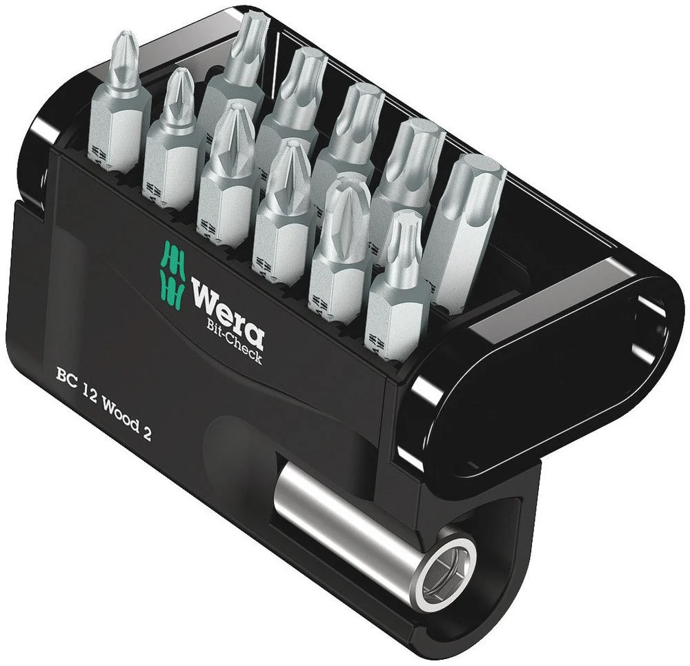 WERA Bit-Check 12 Wood 2 Juego de puntas de 12 piezas ( 4000829035 )