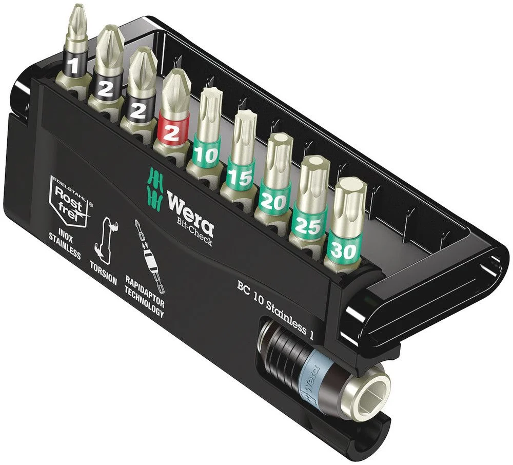 WERA juego de puntas de acero inoxidable BC 10 Stainless 1 10 piezas ( 4000828393 )