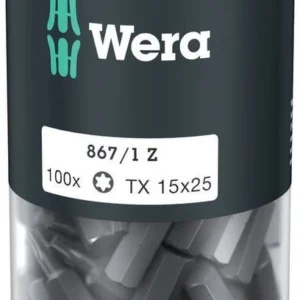 WERA paquete grande de puntas 867/1 Z 1/4 ″ T 15 Longitud 25 mm ( 4000822270 )