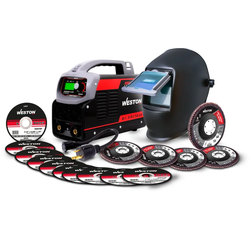 (KITHERRERO) KIT P/HERRERO INVERSOR,CARETA,GUANTES,BROCAS,5 DISCO DE CORTE, DISCO LAMINILLAS WESTON