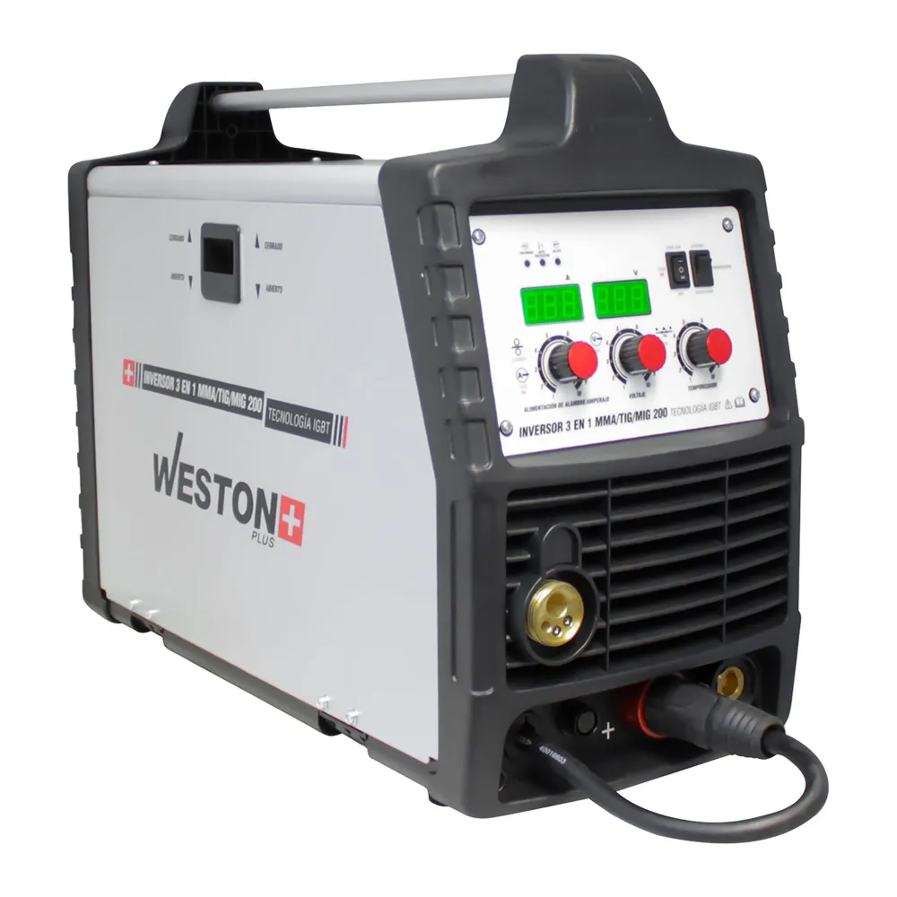 (Z-67040) SOLDADORA INVERSOR MULTIPROCESOS 3 EN 1 MMA/TIG/MIG 110/220V 200AMP PLUS WESTON