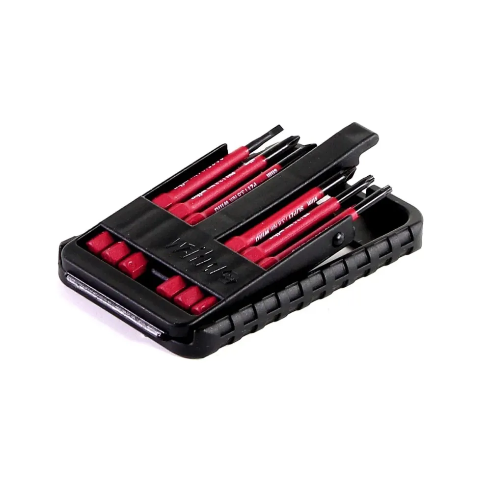 Juego de puntas eléctricas Wiha slimBit mixtas de 6 piezas (44366) Ranuradas / Phillips / Pozidriv / Torx