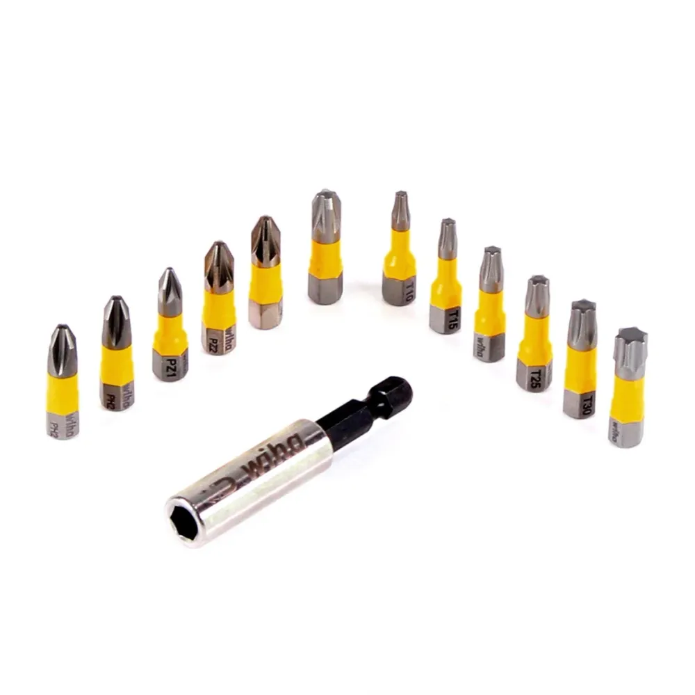 Wiha SB 7947Y-904 FlipSelector Juego de bits en Y de 25 mm / Phillips, Pozidriv, TORX® / 13 unidades / 1/4" ( 41827 )
