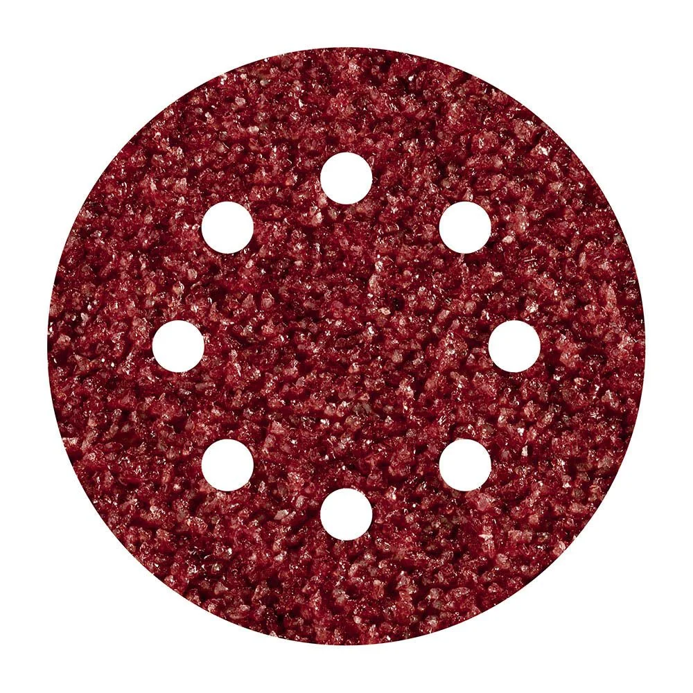 HOJAS DE LIJAR ADHESIVAS DE CORINDÓN PERFORADAS, Ø125 mm, GRANO 40, PACK 5 uds WOLFCRAFT