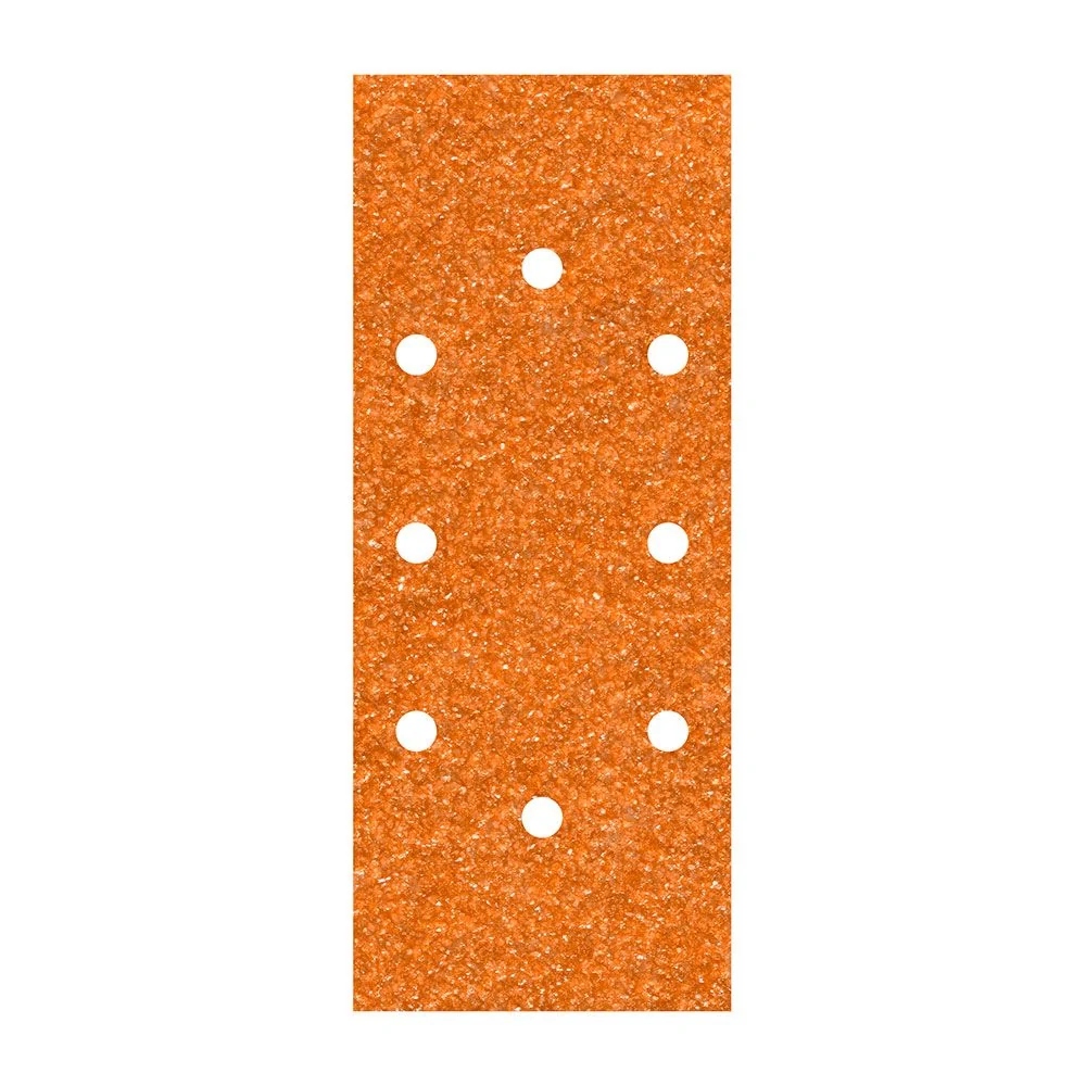 HOJAS DE LIJAR DE CORINDÓN PERFORADAS OVAL, 93 x 230 mm, GRANO 120, PACK 5 uds WOLFCRAFT