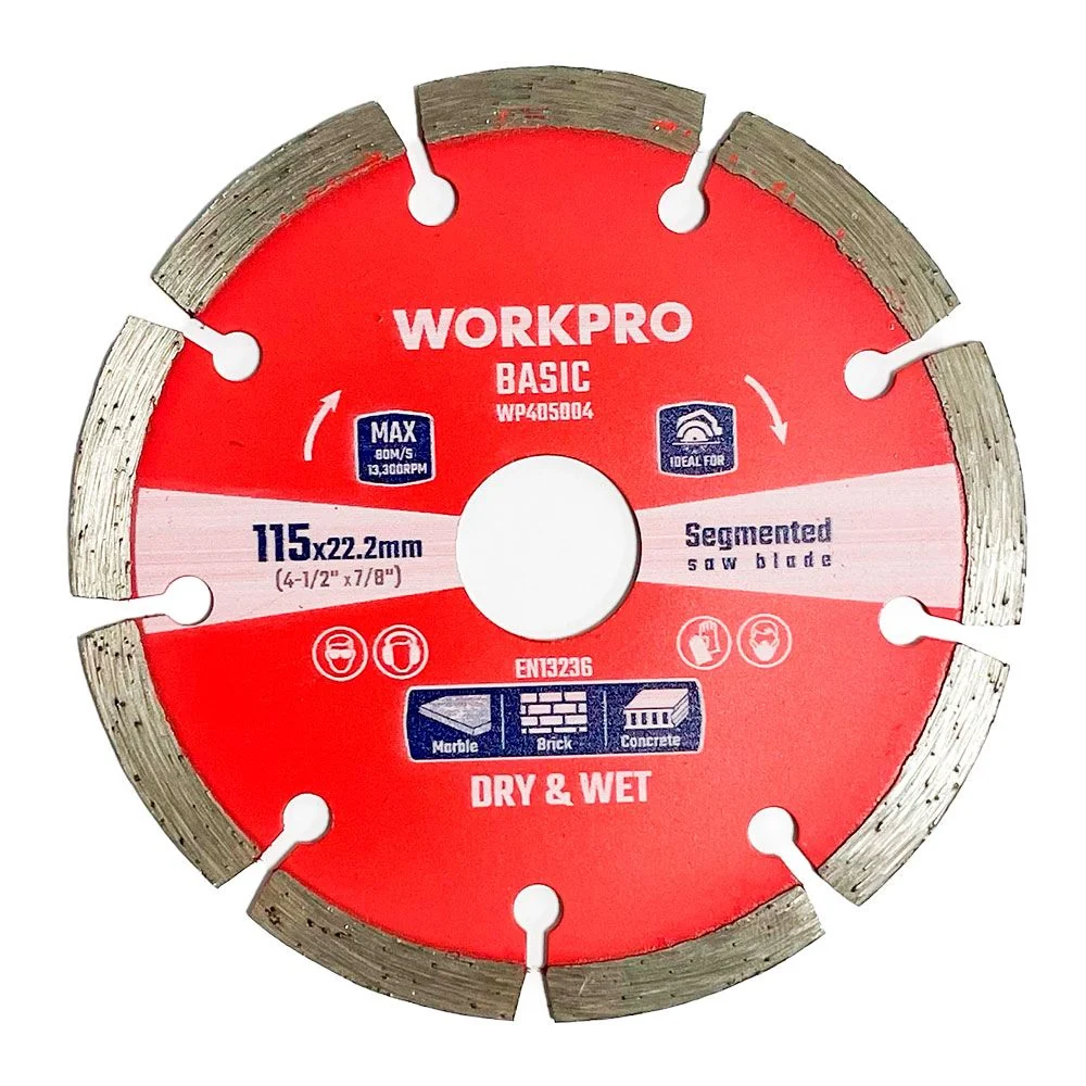 DISCO DIAMANTADO SEGMENTADO BASIC Ø115 x 22,2 mm WORKPRO
