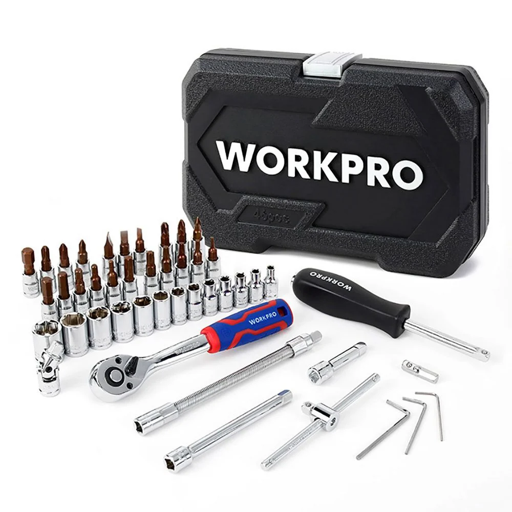 LLAVES VASO, JUEGO 46 PIEZAS, ¼ pulg WORKPRO